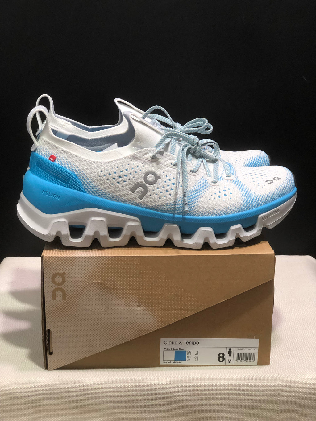 ON - CLOUD X TEMPO 1 ECLIPSE WHITE LAKE BLUE