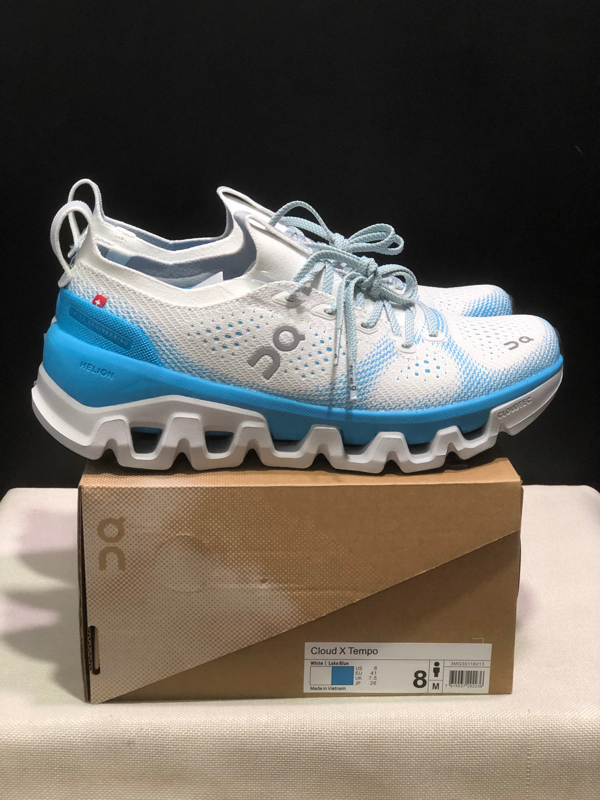ON - CLOUD X TEMPO 1 ECLIPSE WHITE LAKE BLUE