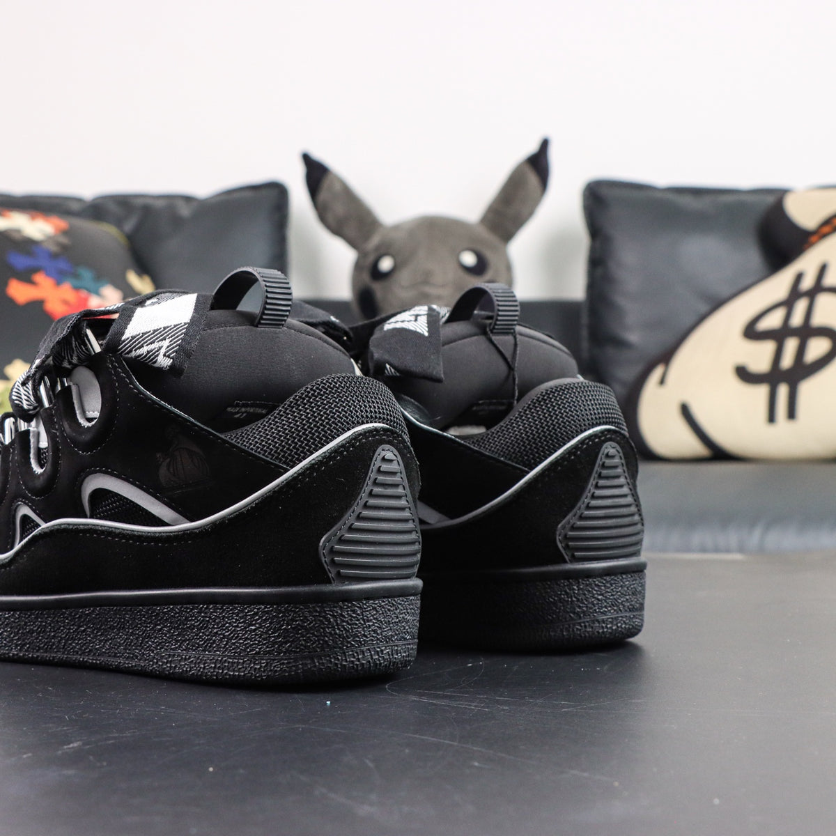LANVIN SNEAKER  black and grey reflective