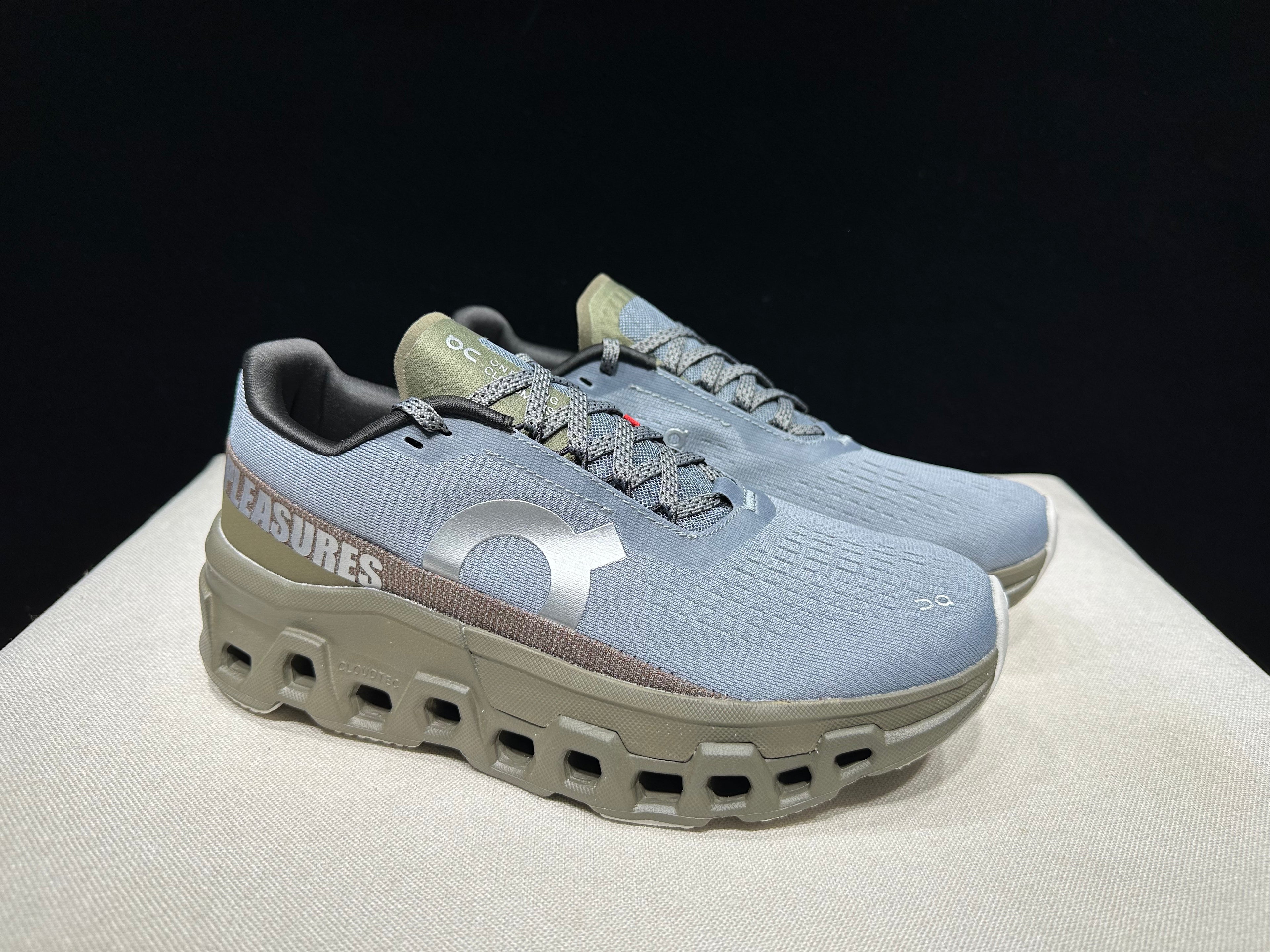 On x Pleasures x The Loop Cloudmonster 2 'Mist/Olive'