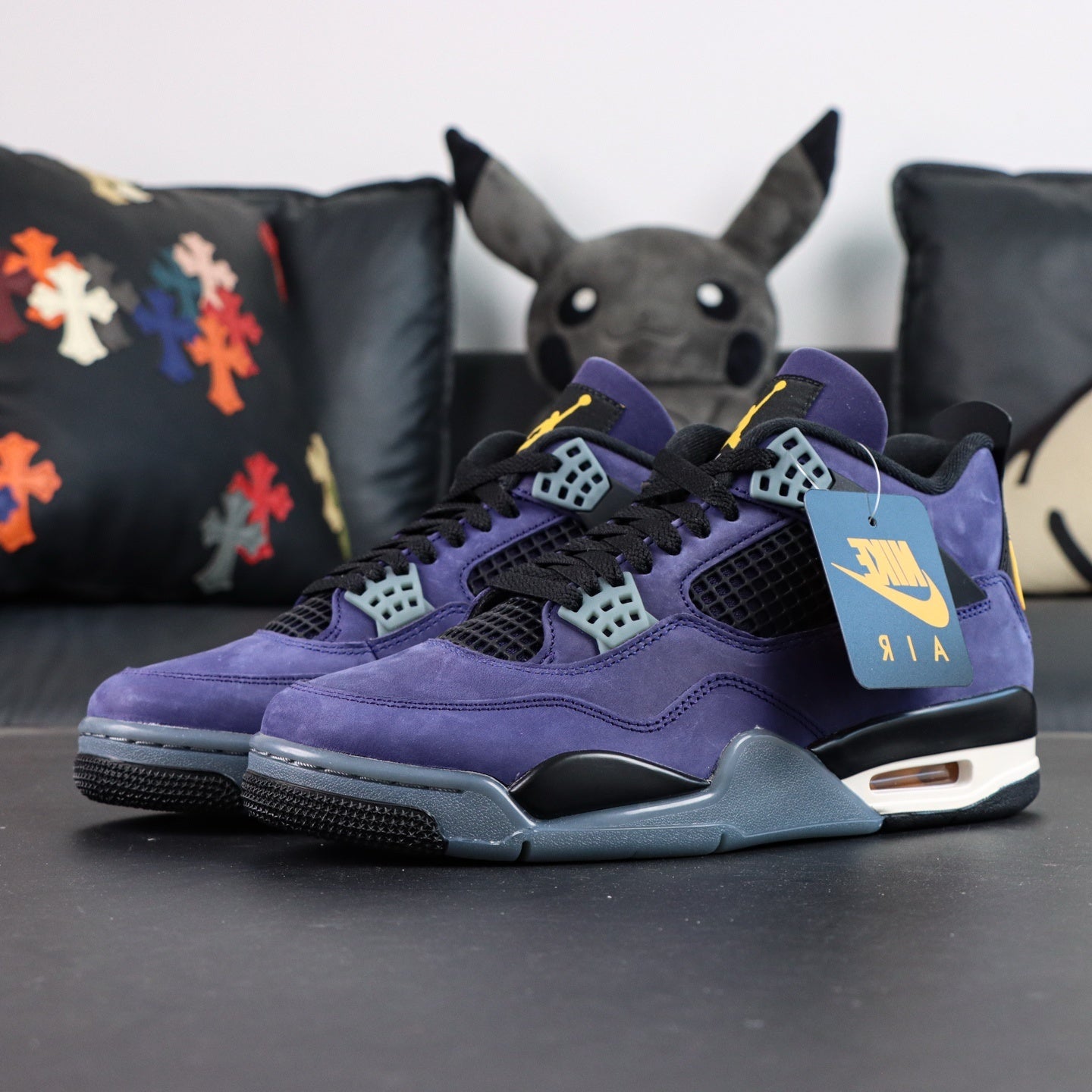 Jordan 4 Retro Lakers Lakeshow "Imperial Purple"