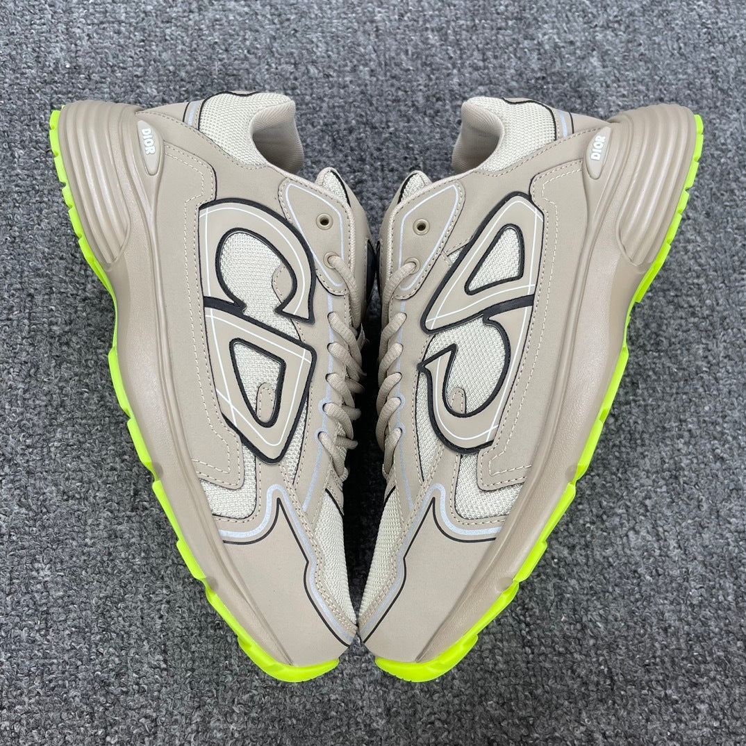DIOR B30 SNEAKER beige and green
