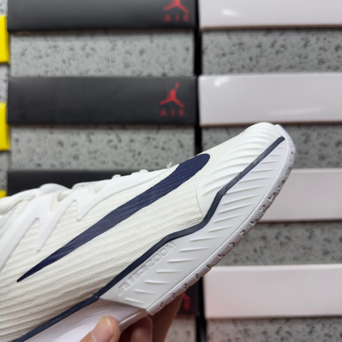 NIKE COURT AIR ZOOM VAPOR PRO 3 HC White Midnight Navy