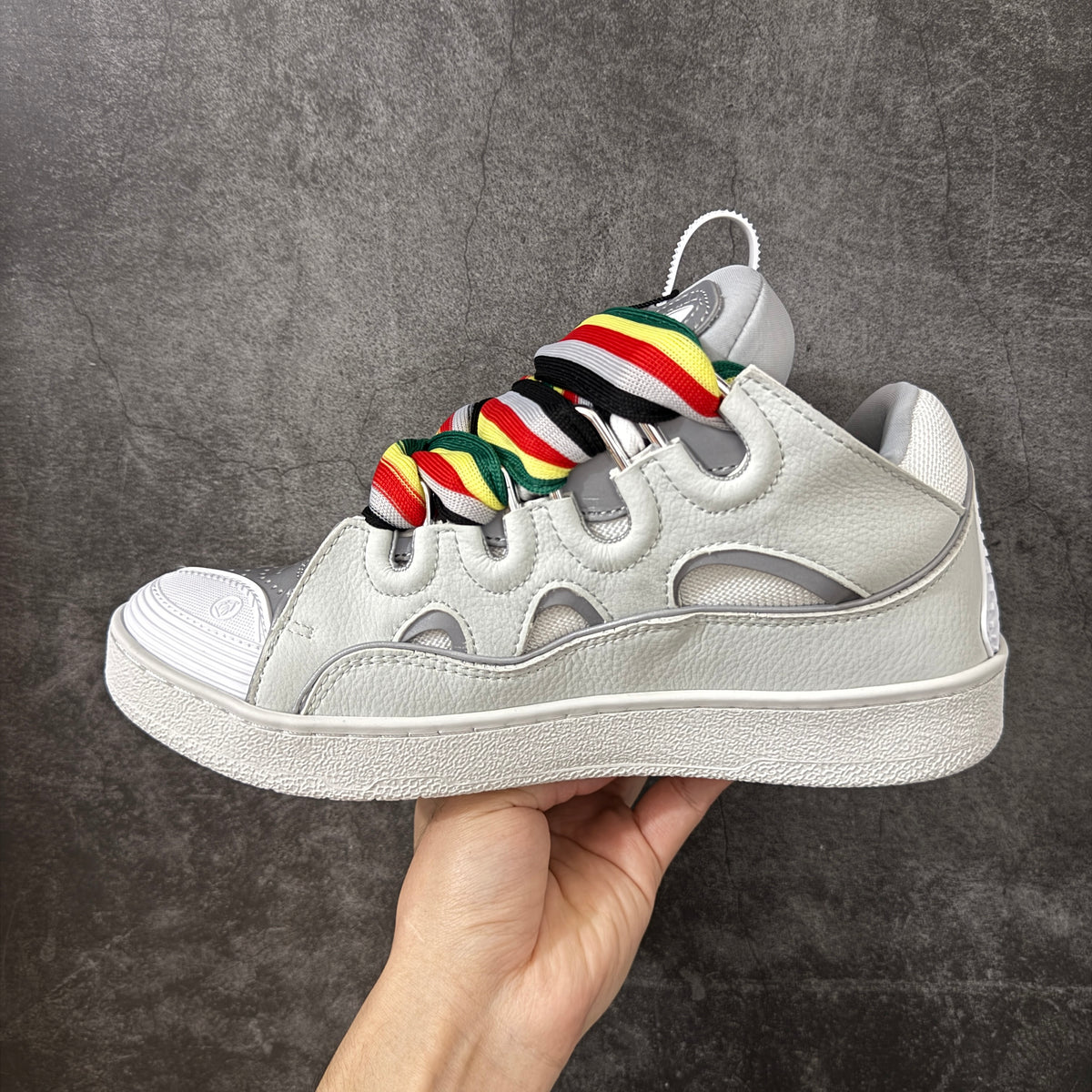LANVIN CURB SNEAKER white and multicolor