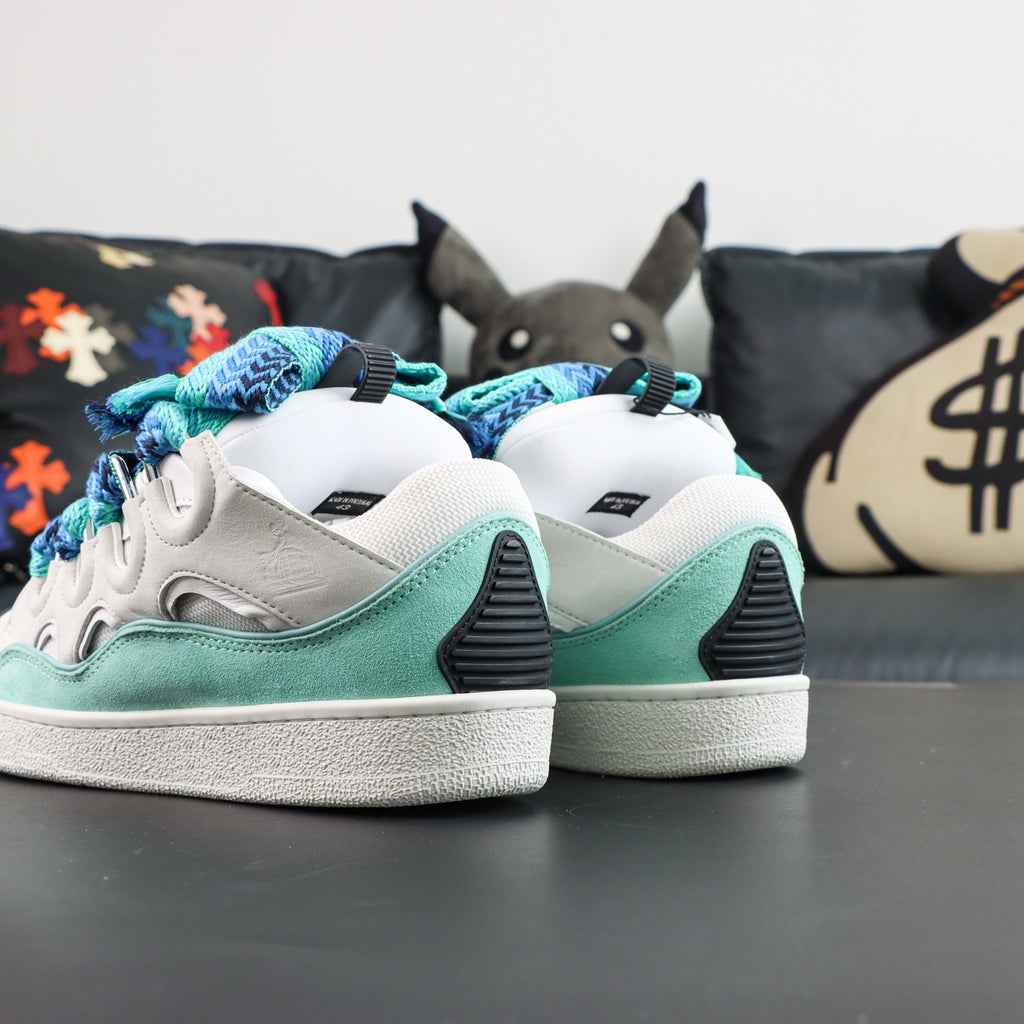 LANVIN SNEAKER white, blue, and green