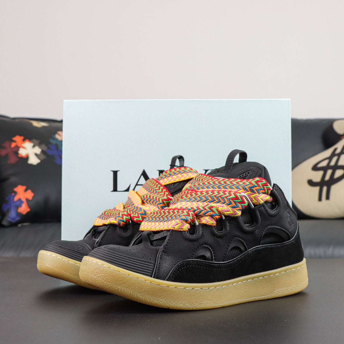 LANVIN CURB SNEAKER Black Gum