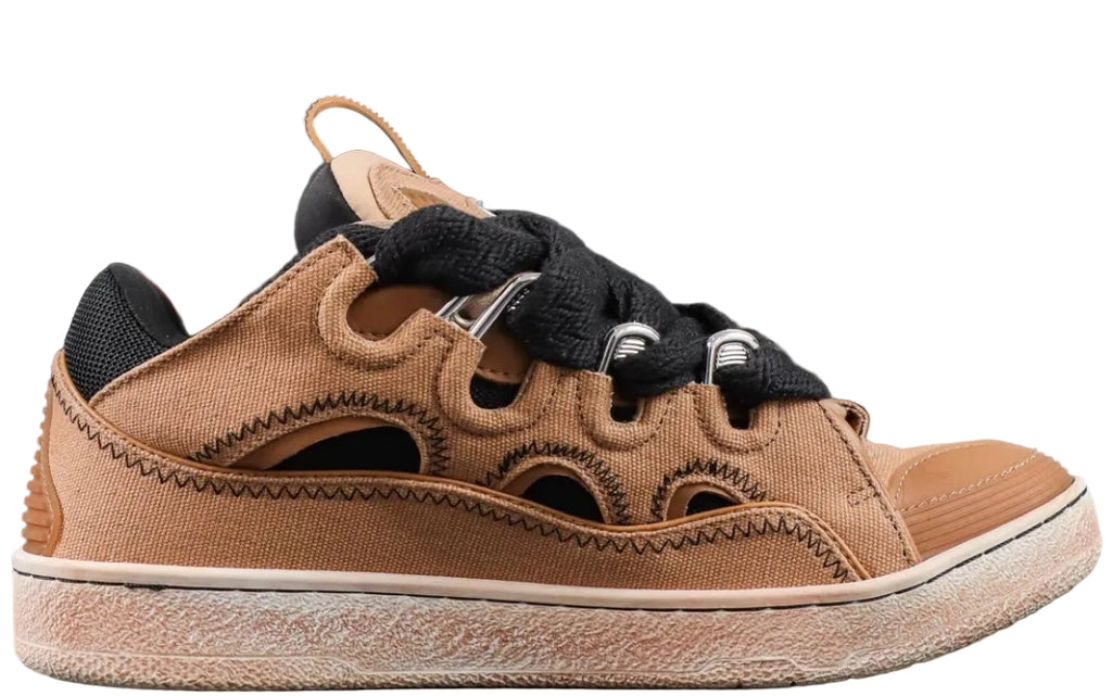 LANVIN CURB SNEAKER Camel/Amber