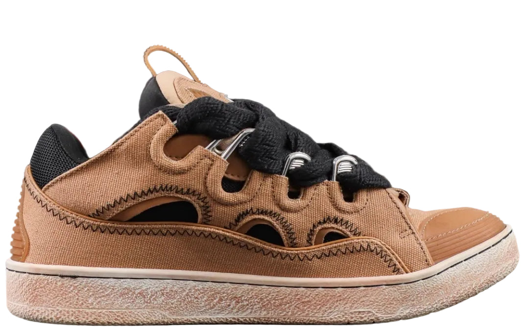 LANVIN CURB SNEAKER Camel/Amber