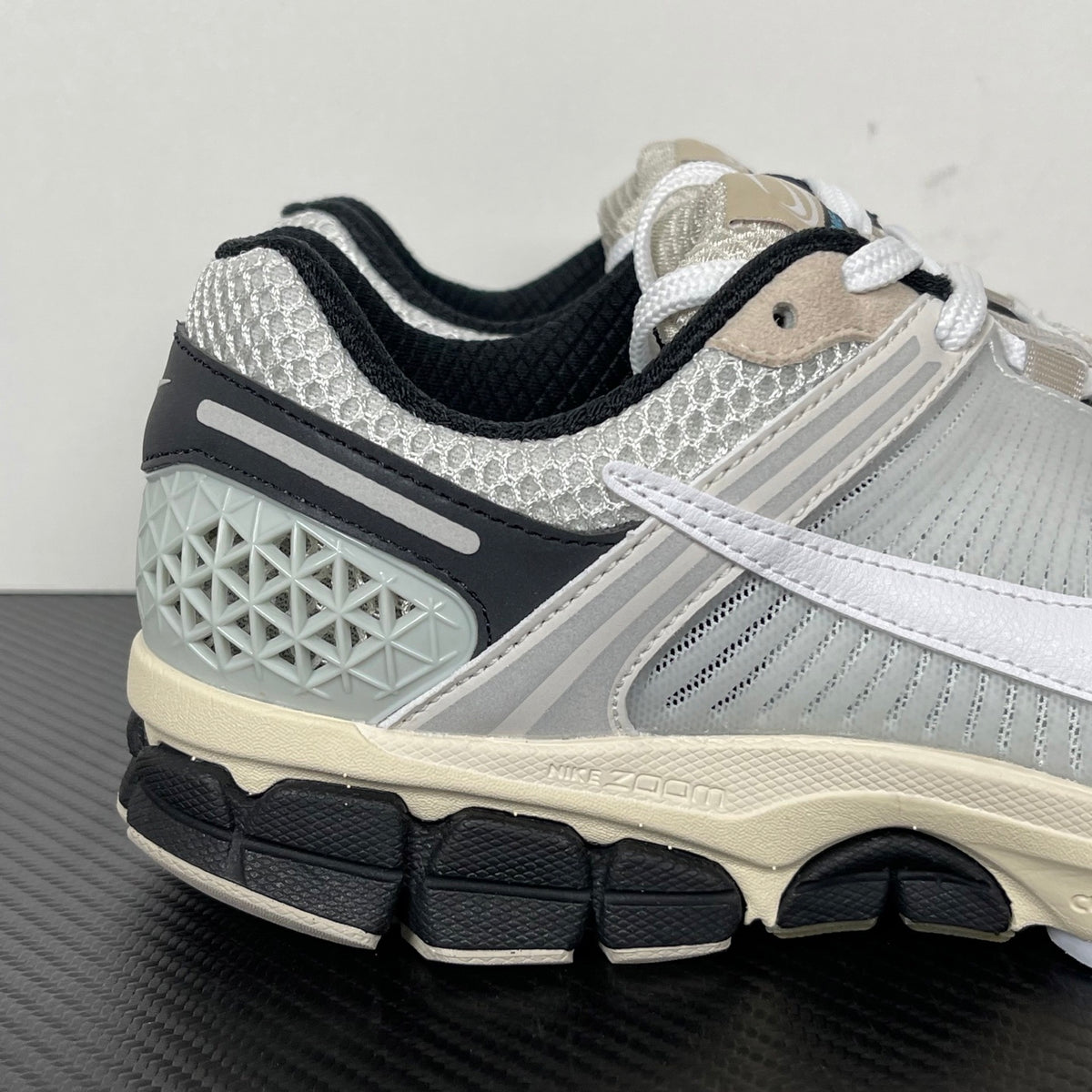 NIKE AIR ZOOM VOMERO 5 "Supersonic" Light Bone, White, and Black