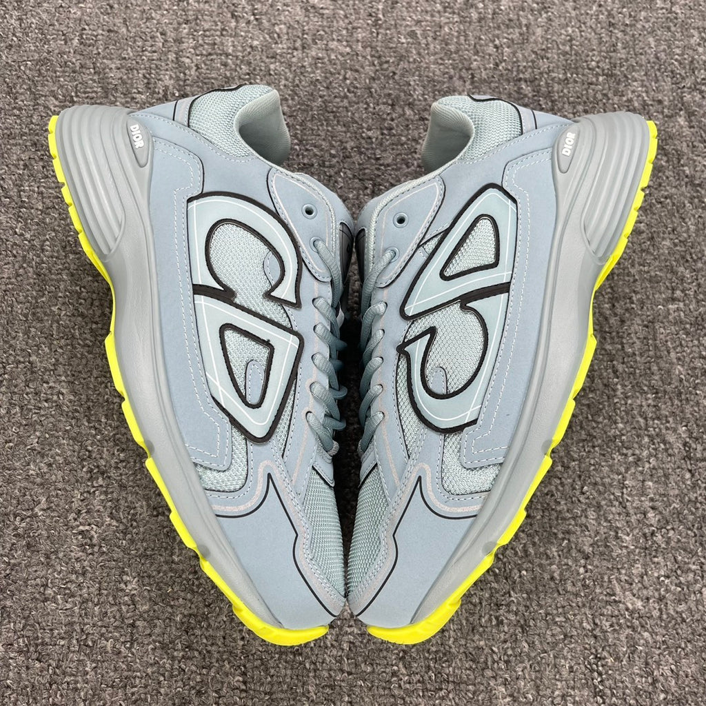 DIOR B30 SNEAKER Reflective CD30 - Blue Neon Yellow