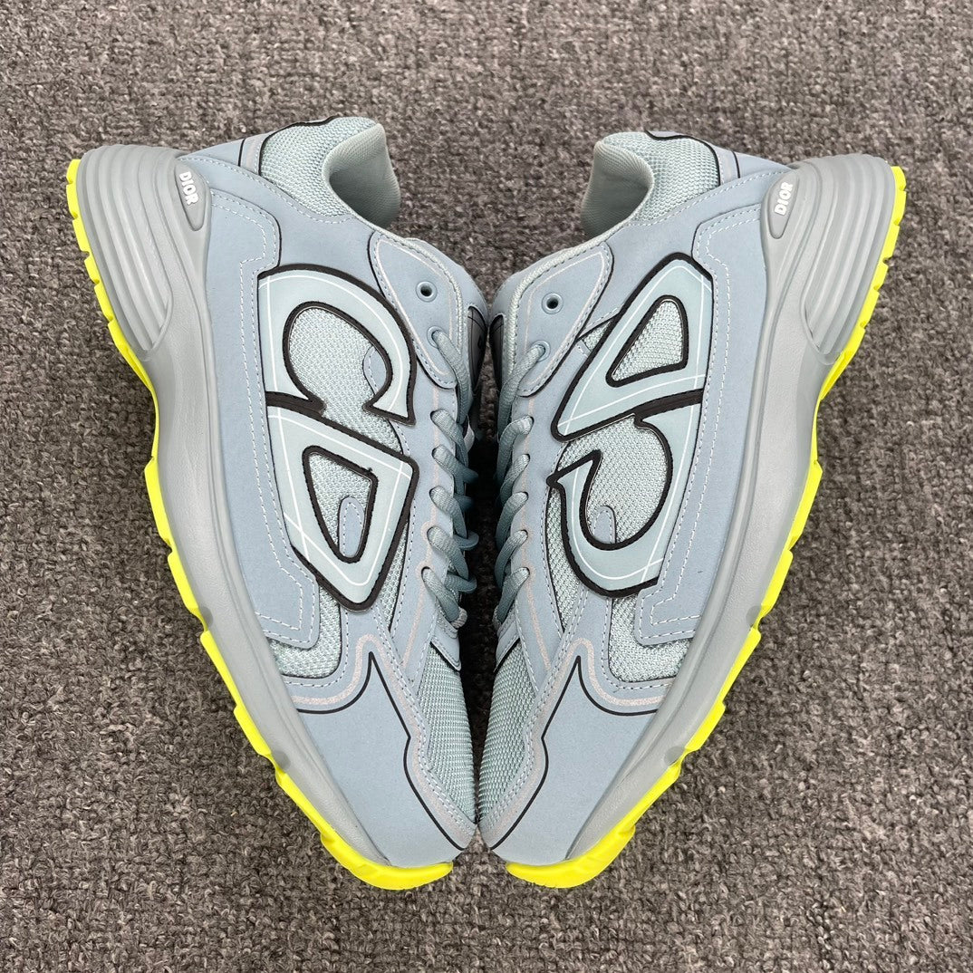 DIOR B30 SNEAKER Reflective CD30 - Blue Neon Yellow