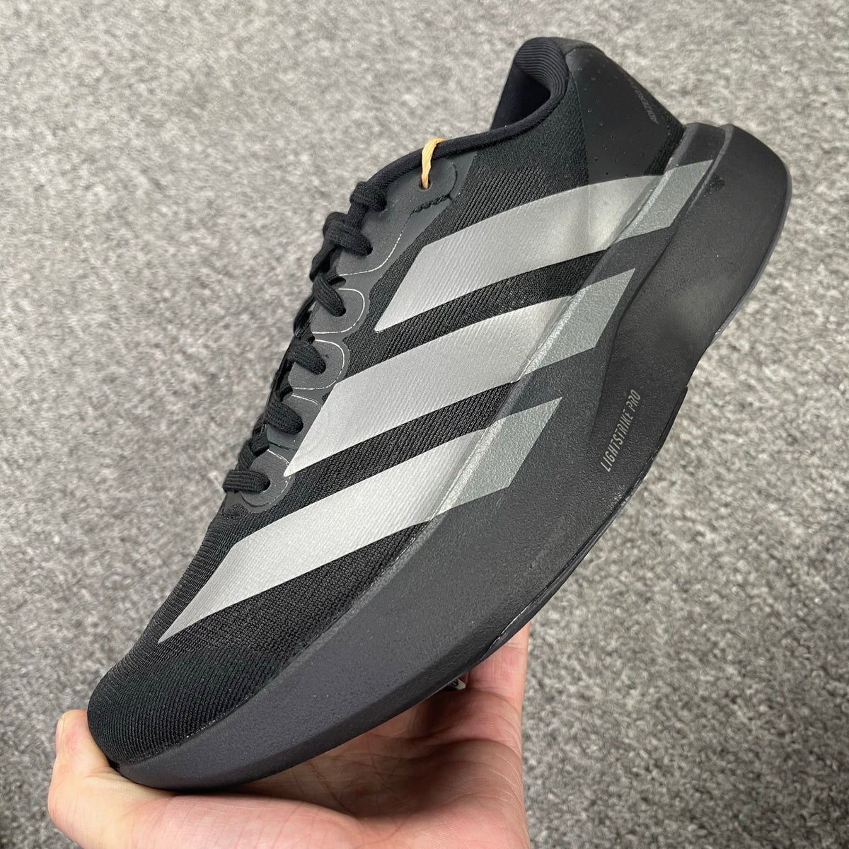 adidas Adizero Evo SL Core Black and Silver Metallic