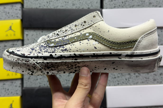 VANS SK8-LOW PAINT SPLATTER TURTLE DOVE