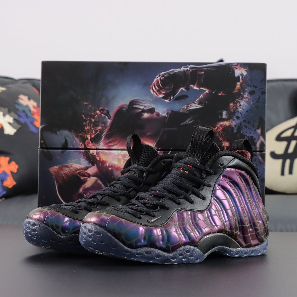 NIKE AIR FOAMPOSITE One Armory Navy / Metallic Dark Grey / Burgundy Crush