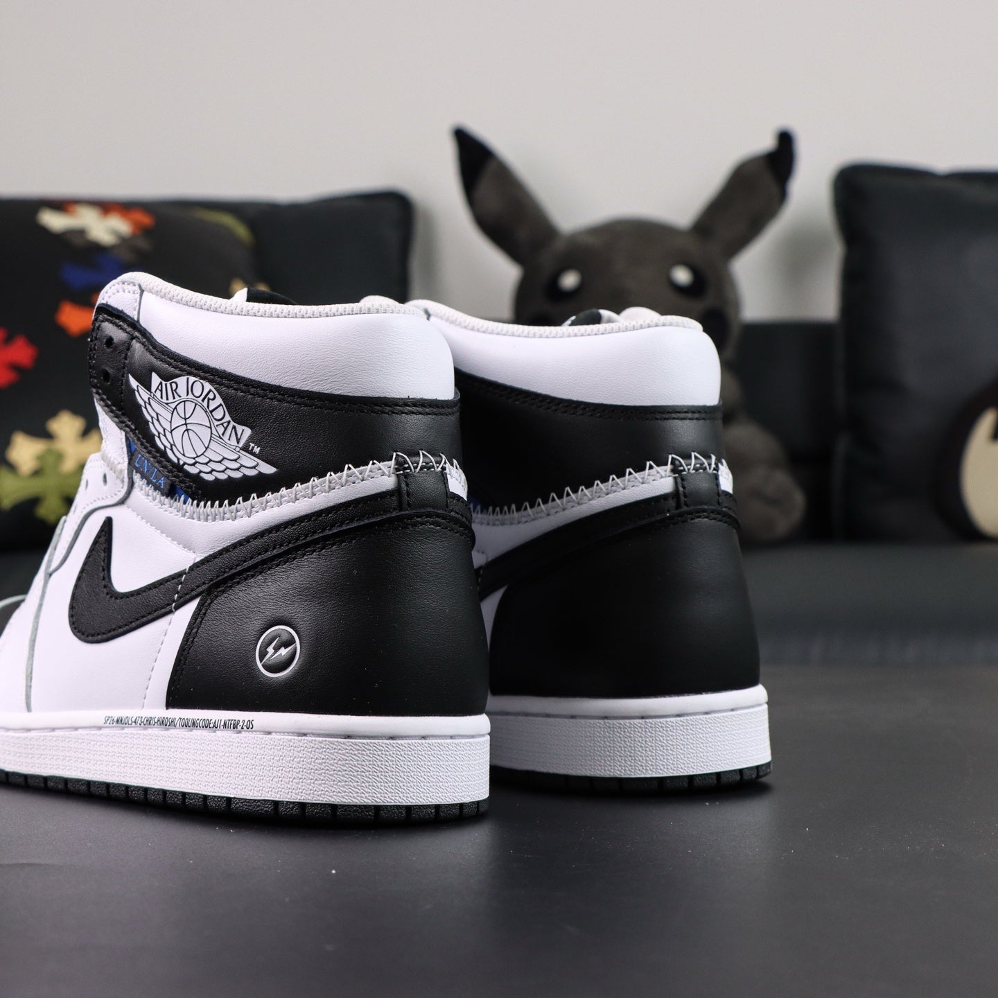 Jordan 1 Retro High OG SP x Fragment x Union LA 'White Black'