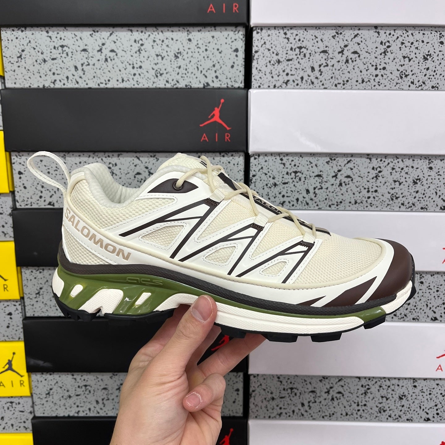 SALOMON-XT-6 Expanse Canvas 'Vanilla Ice Black Coffee'