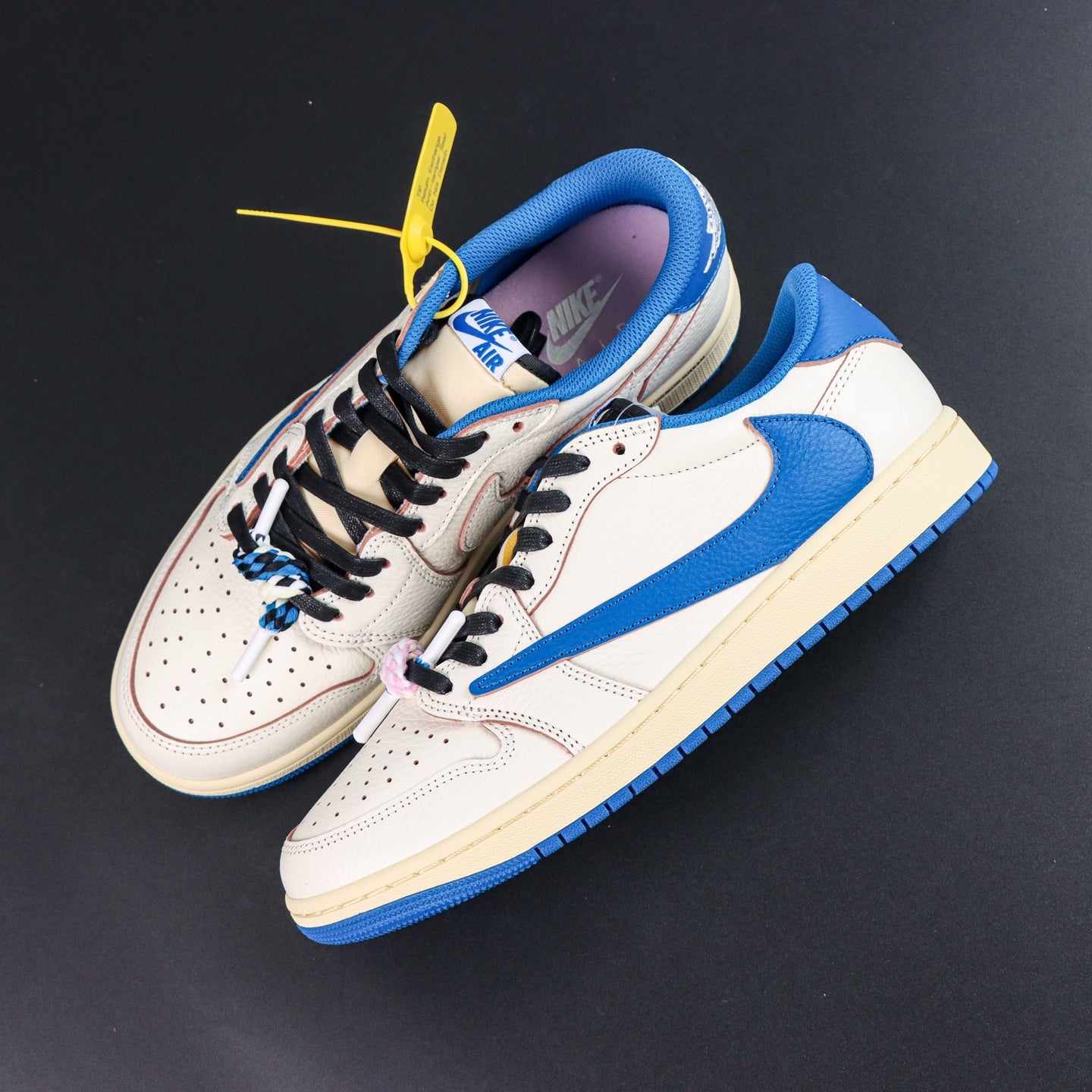 Jordan 1 Low x Travis Scott x Fragment 'Sail Military Blue'