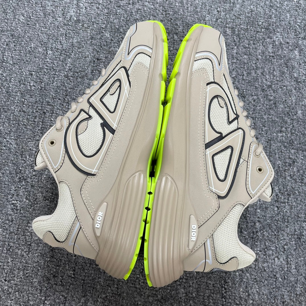 DIOR B30 SNEAKER beige and green