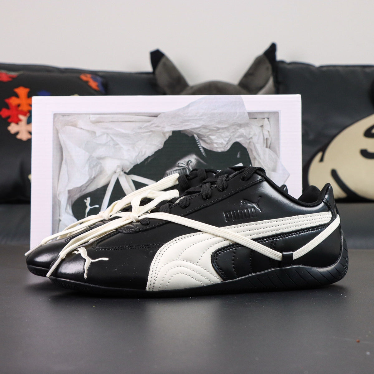 PUMA x ROSÉ Speedcat Sneakers (Black/White)