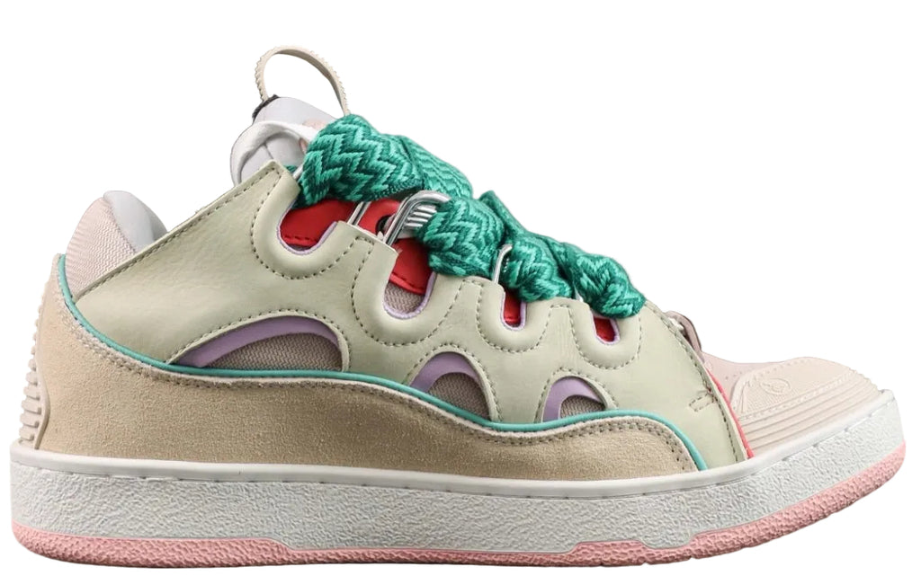 LANVIN CURB SNEAKER Beige Pink (Cream/Pink/Teal)