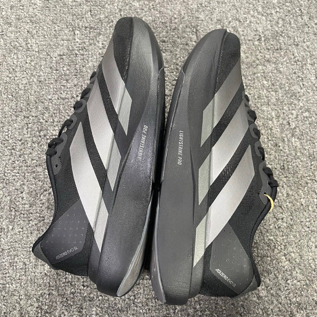 adidas Adizero Evo SL Core Black and Silver Metallic