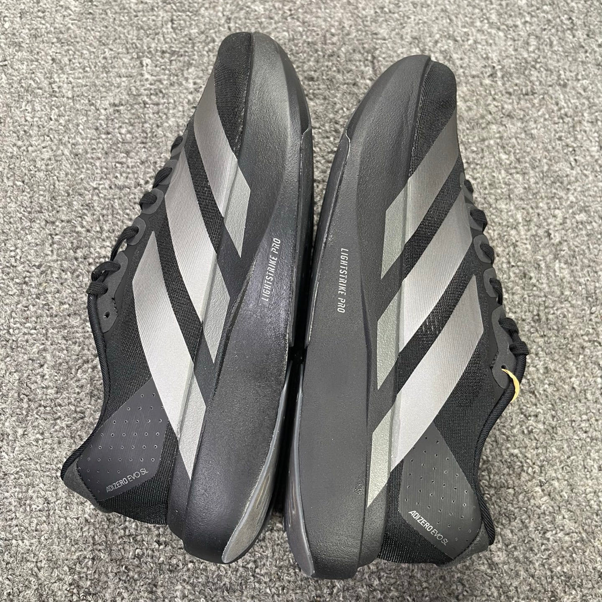 adidas Adizero Evo SL Core Black and Silver Metallic