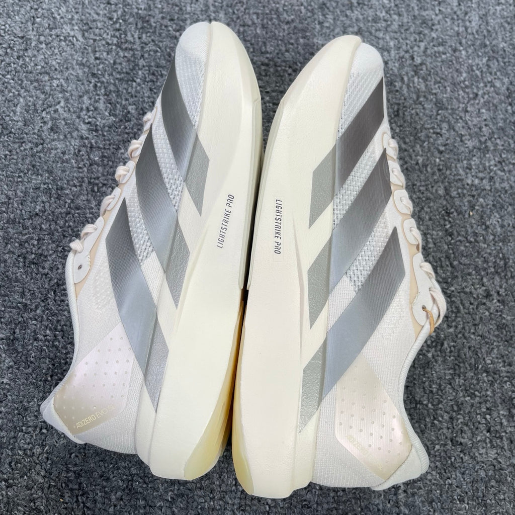 adidas Adizero Evo SL Wonder White / Cyber Metallic / Warm Vanilla (or Core White / Halo Silver)