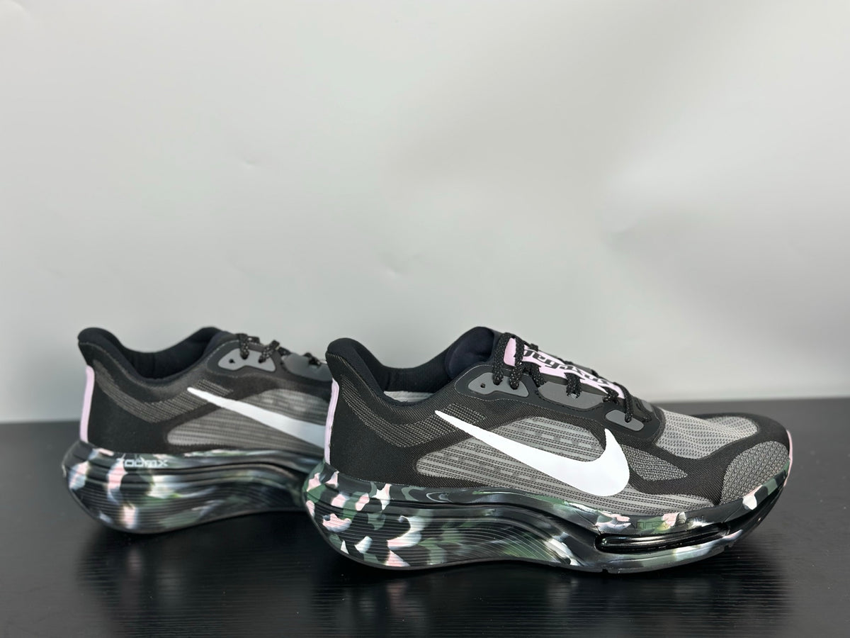 NIKE PEGASUS PREMIUN black and gray mesh upper, a white Nike swoosh, and a marbled