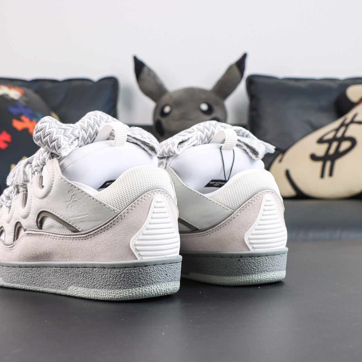 LANVIN SNEAKER Snake Laces White Grey