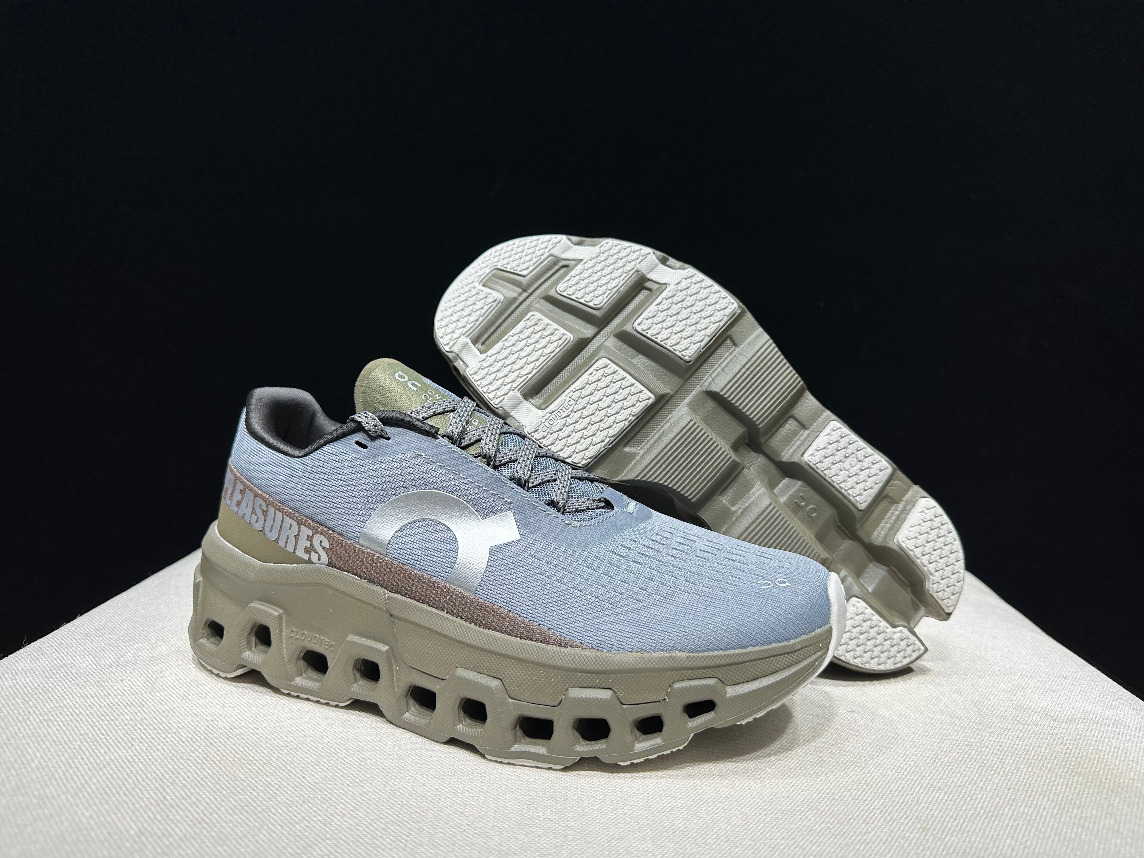 On x Pleasures x The Loop Cloudmonster 2 'Mist/Olive'