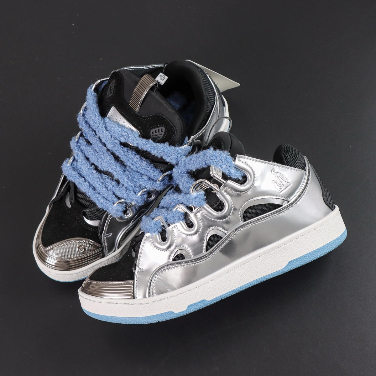 LANVIN CURB SNEAKER Silver Metallic