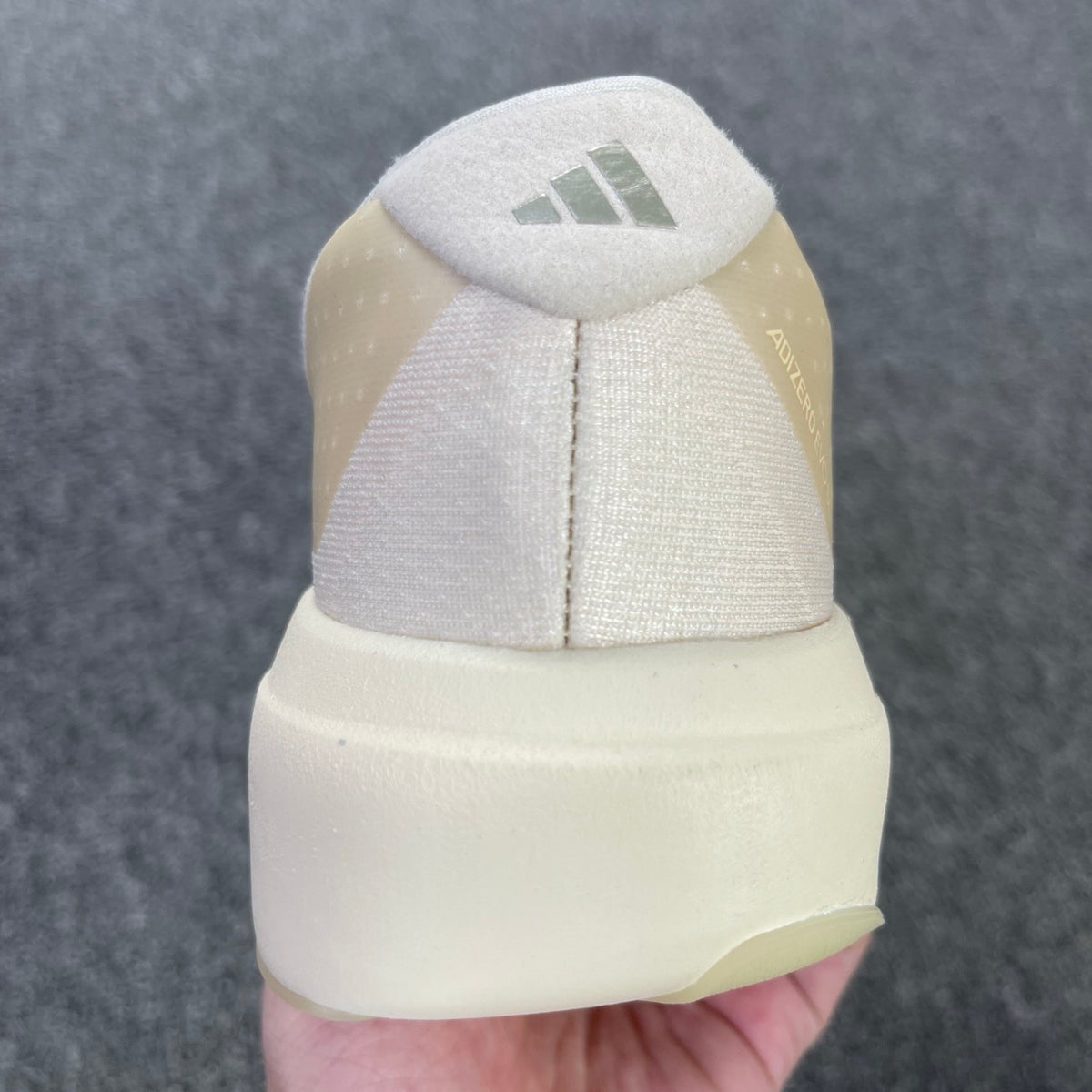 adidas Adizero Evo SL Wonder White / Cyber Metallic / Warm Vanilla (or Core White / Halo Silver)