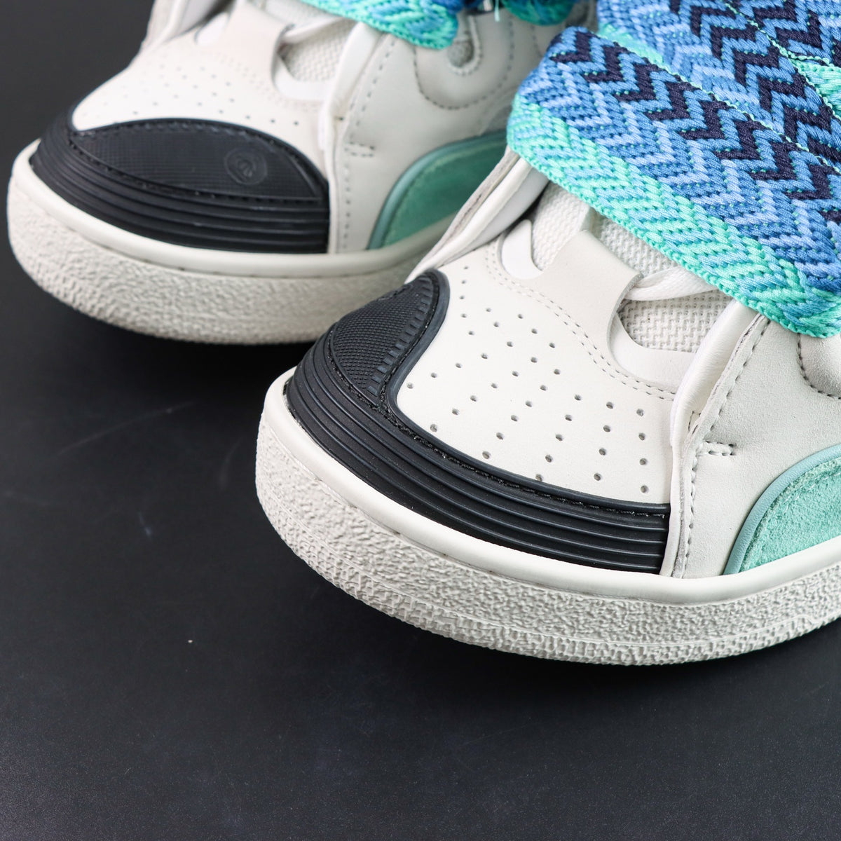 LANVIN SNEAKER white, blue, and green