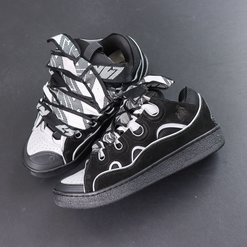 LANVIN SNEAKER  black and grey reflective