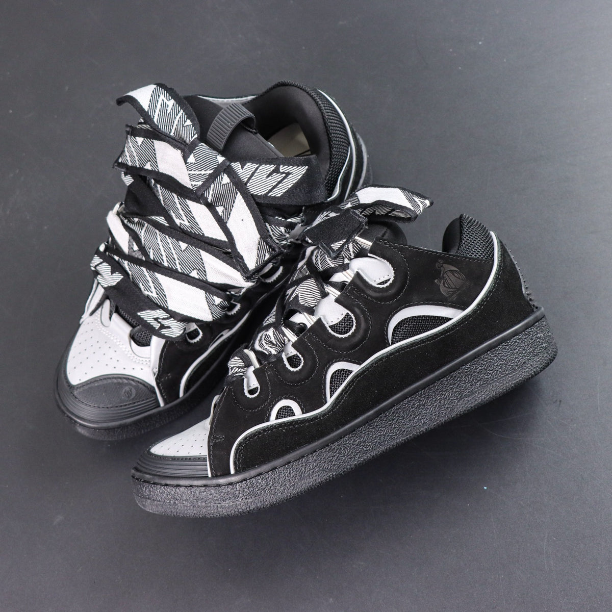 LANVIN SNEAKER  black and grey reflective