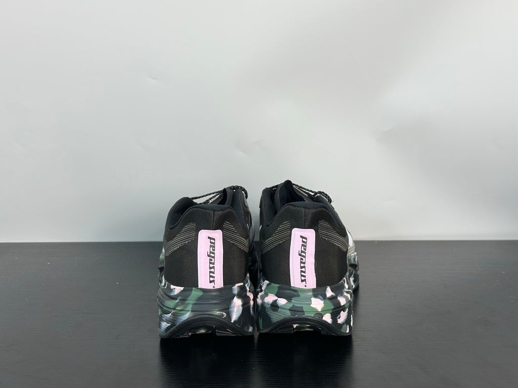 NIKE PEGASUS PREMIUN black and gray mesh upper, a white Nike swoosh, and a marbled