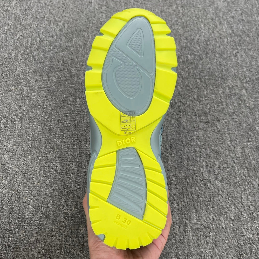 DIOR B30 SNEAKER Reflective CD30 - Blue Neon Yellow