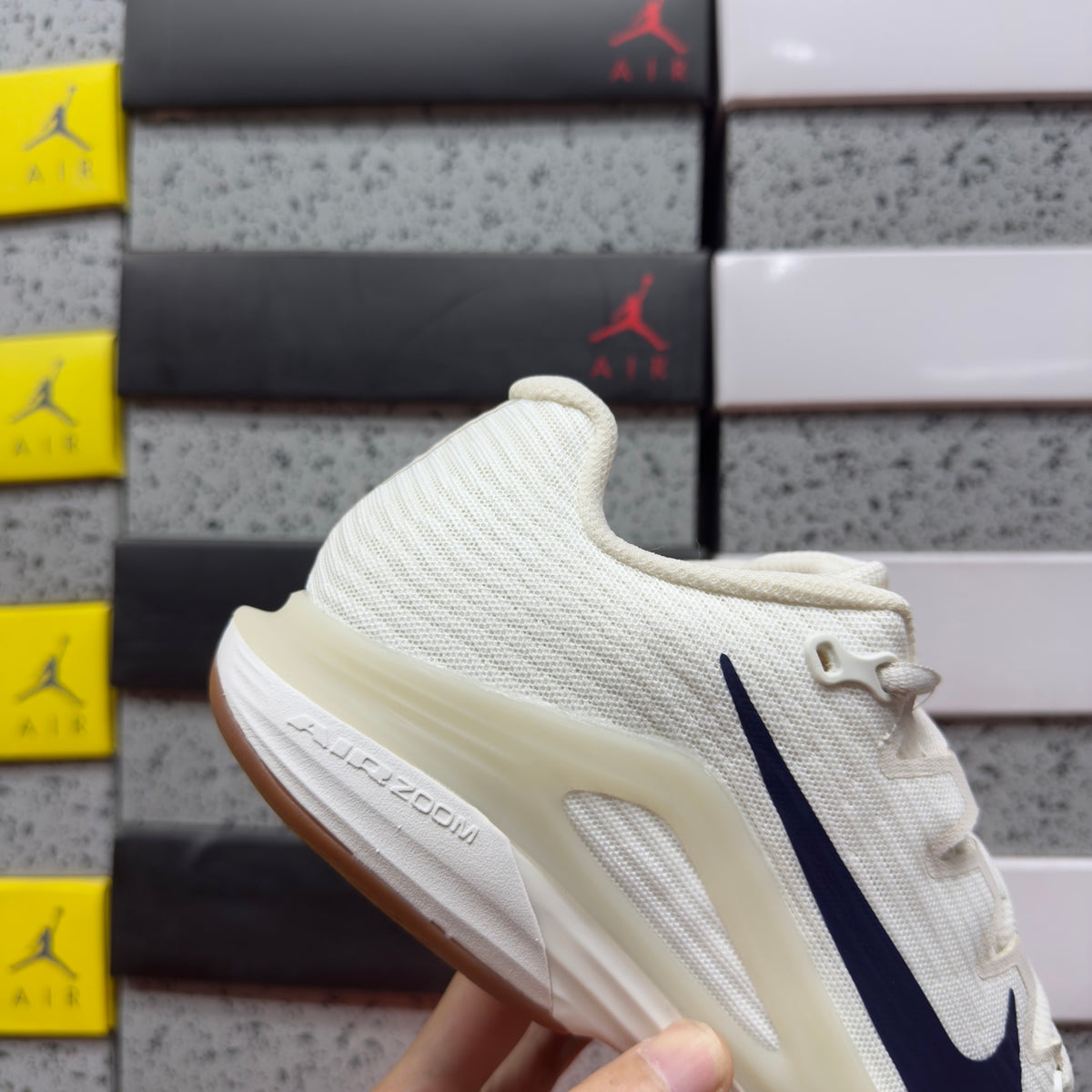 NIKE COURT AIR ZOOM VAPOR PRO12 HC Summit White Phantom Gum Medium Brown Binary Blue
