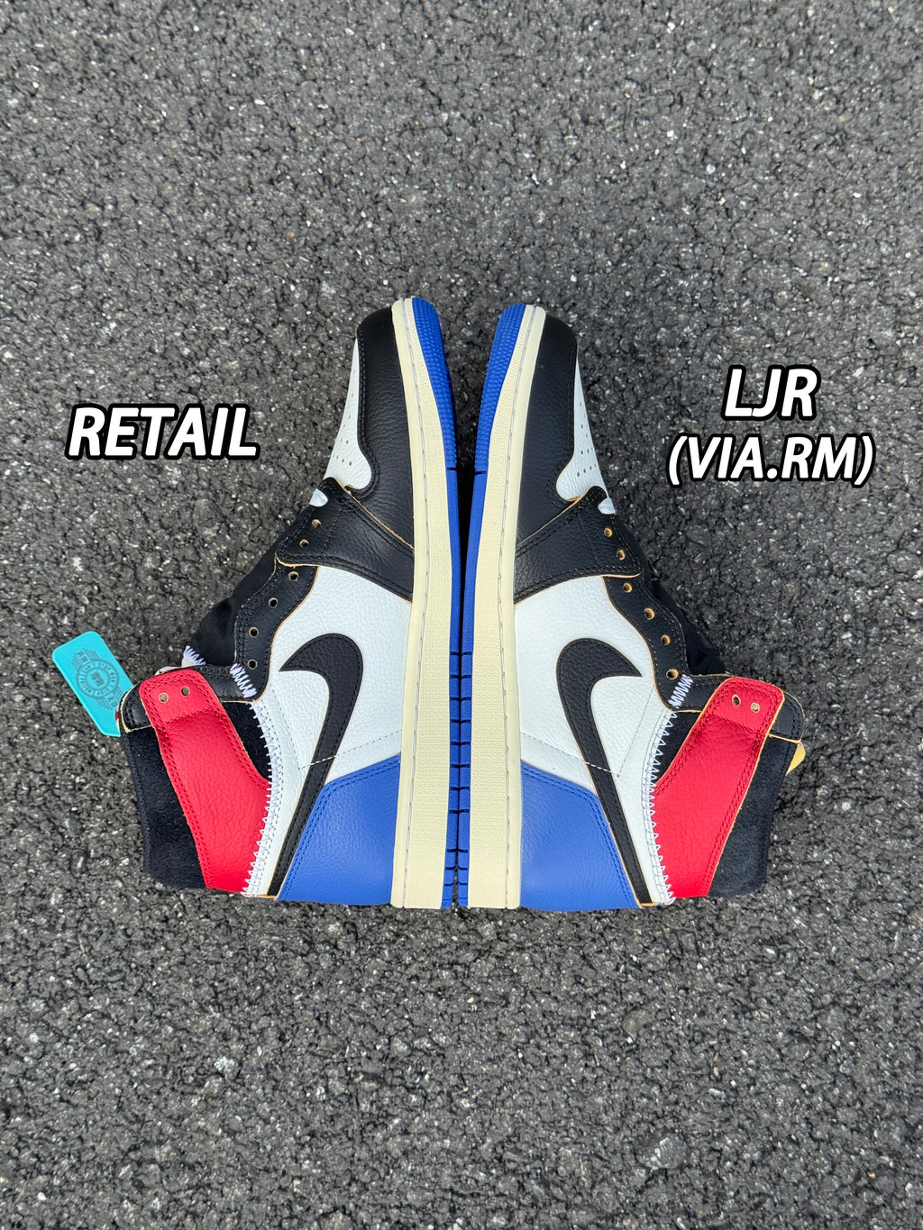 Jordan 1 Retro High x Fragment x Union LA OG SP 'Varsity Red Sport Royal'