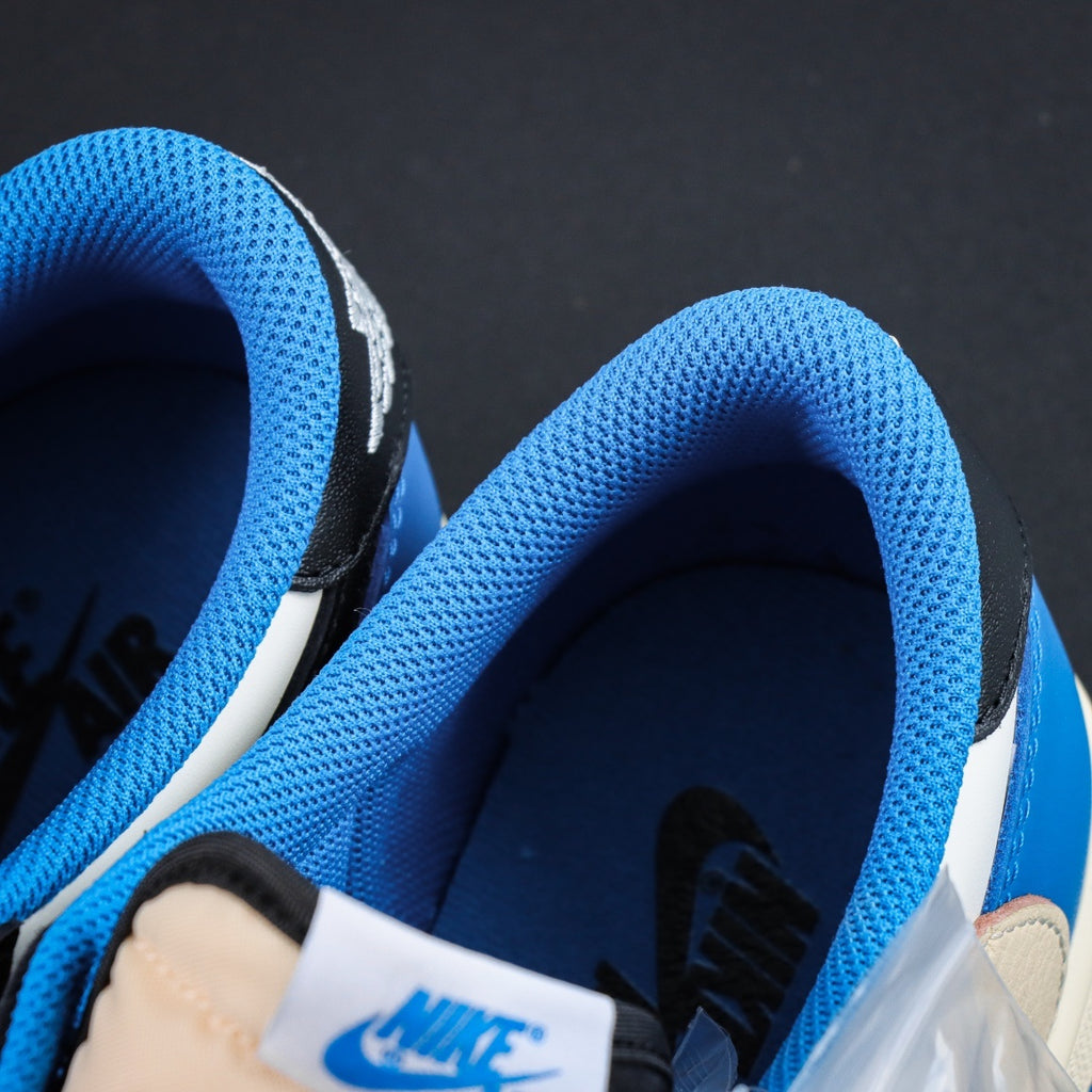 Jordan 1 Retro Low x Fragment Design x Travis Scott x 'Sail Black Military Blue'