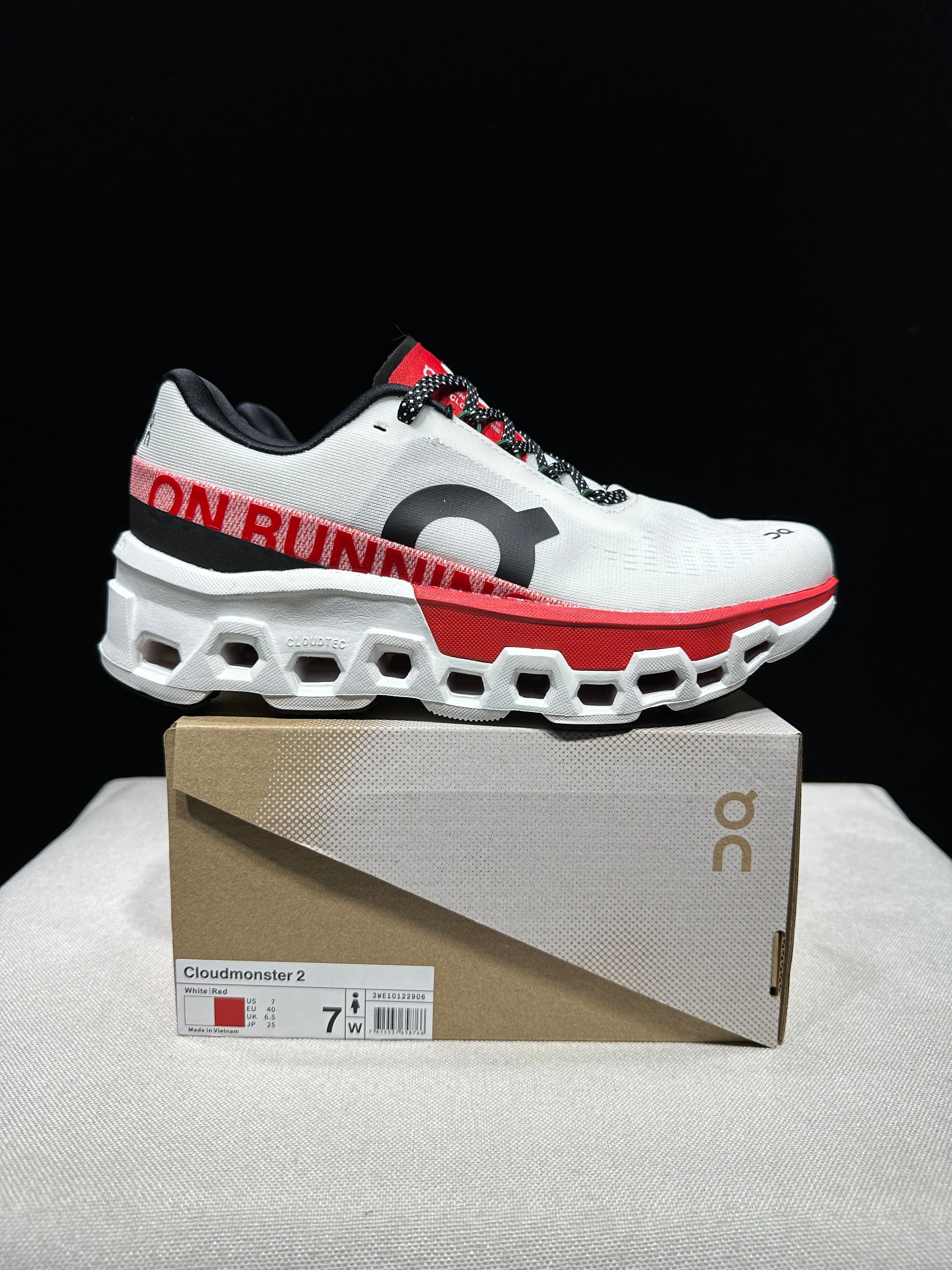 ON - Cloudmonster 2 'Ivory Silver Red'