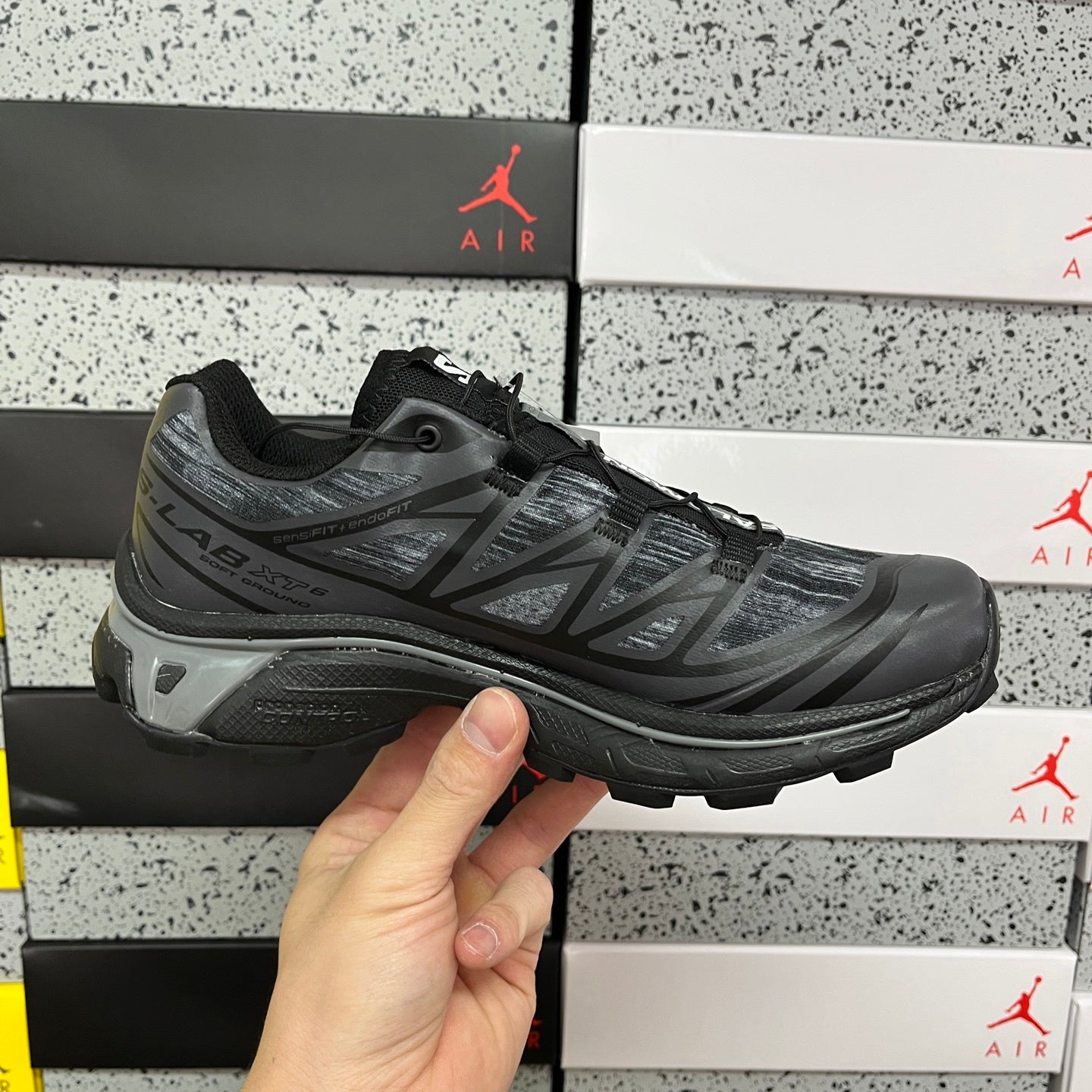 SALOMON-XT-6 Camo 'Black Asphalt Castlerock'