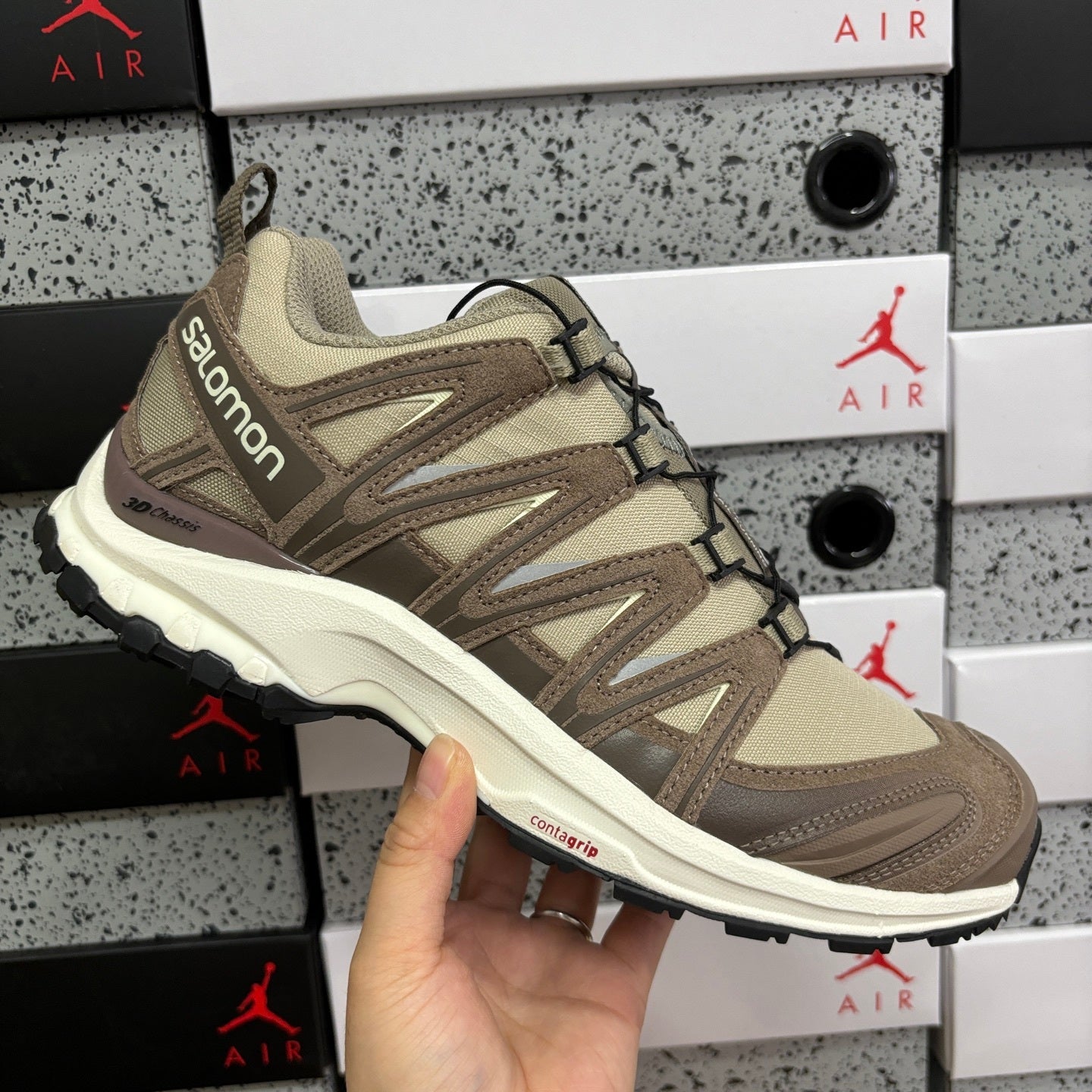 SALOMON-XA Pro 3D Suede 'Feather Gray Caribou Vanilla Ice'