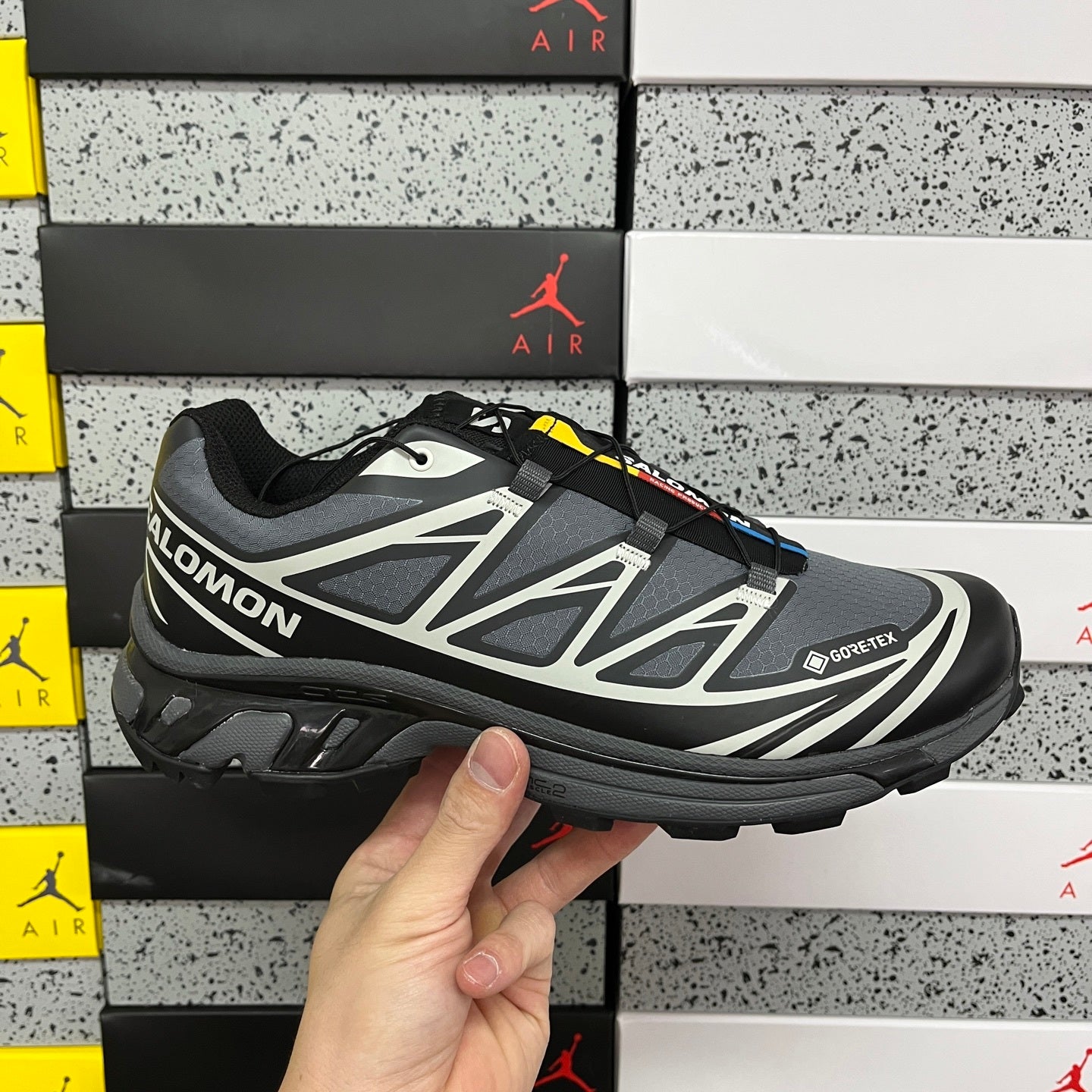 SALOMON-XT-6 Gore-Tex 'Black Ebony Lunar Rock'