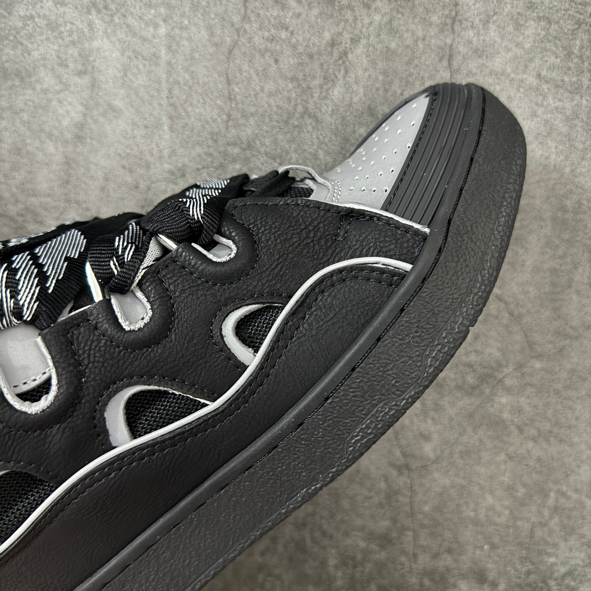 LANVIN CURB SNEAKER black and grey