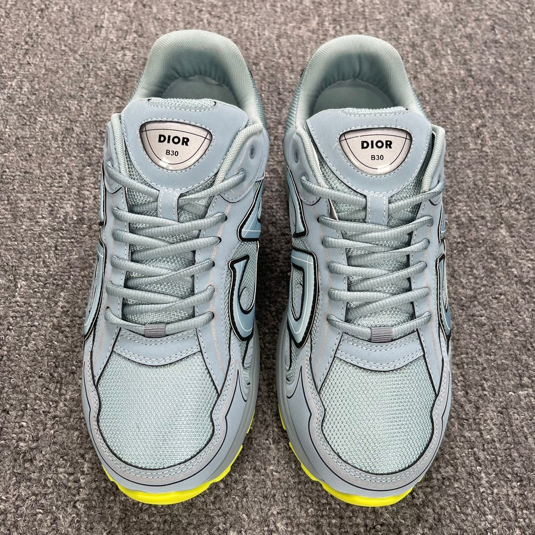 DIOR B30 SNEAKER Reflective CD30 - Blue Neon Yellow