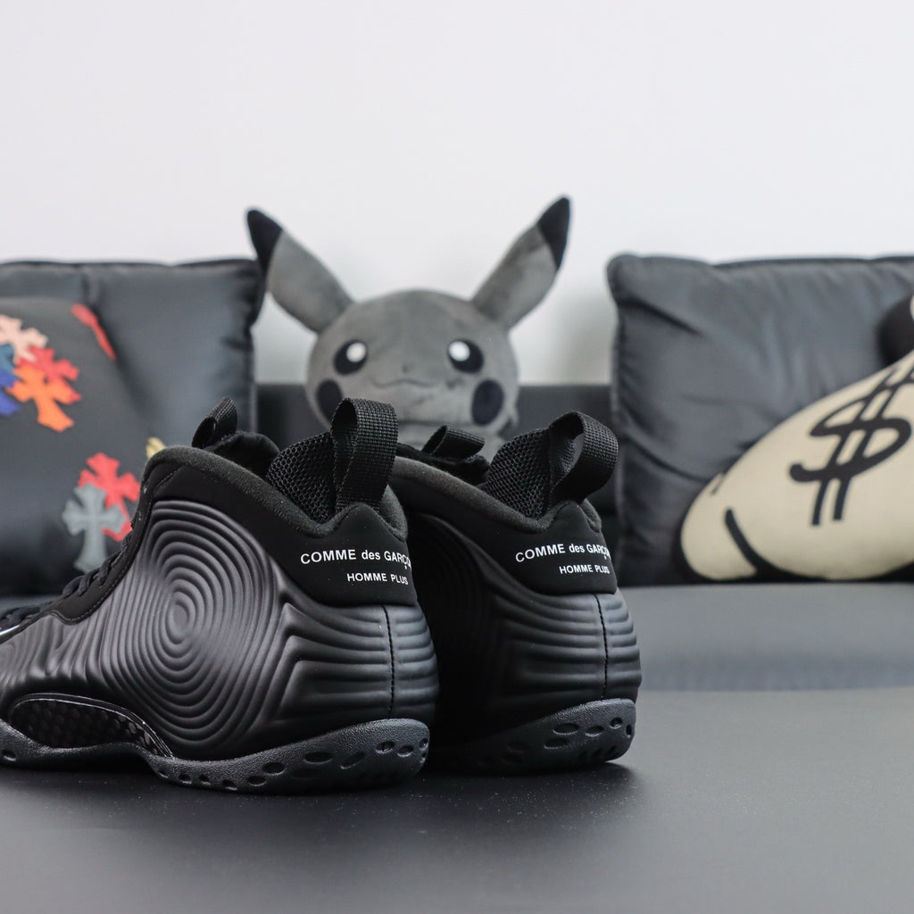 NIKE AIR FOAMPOSITE One Comme des Garcons Homme Plus Black