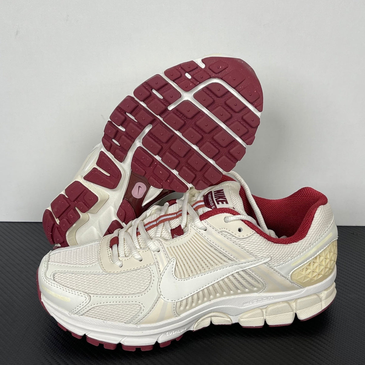 NIKE AIR ZOOM VOMERO 5 "Valentine's Day" Coconut Milk, White, Dragon Red, and Soft Pink