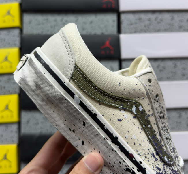 VANS SK8-LOW PAINT SPLATTER TURTLE DOVE