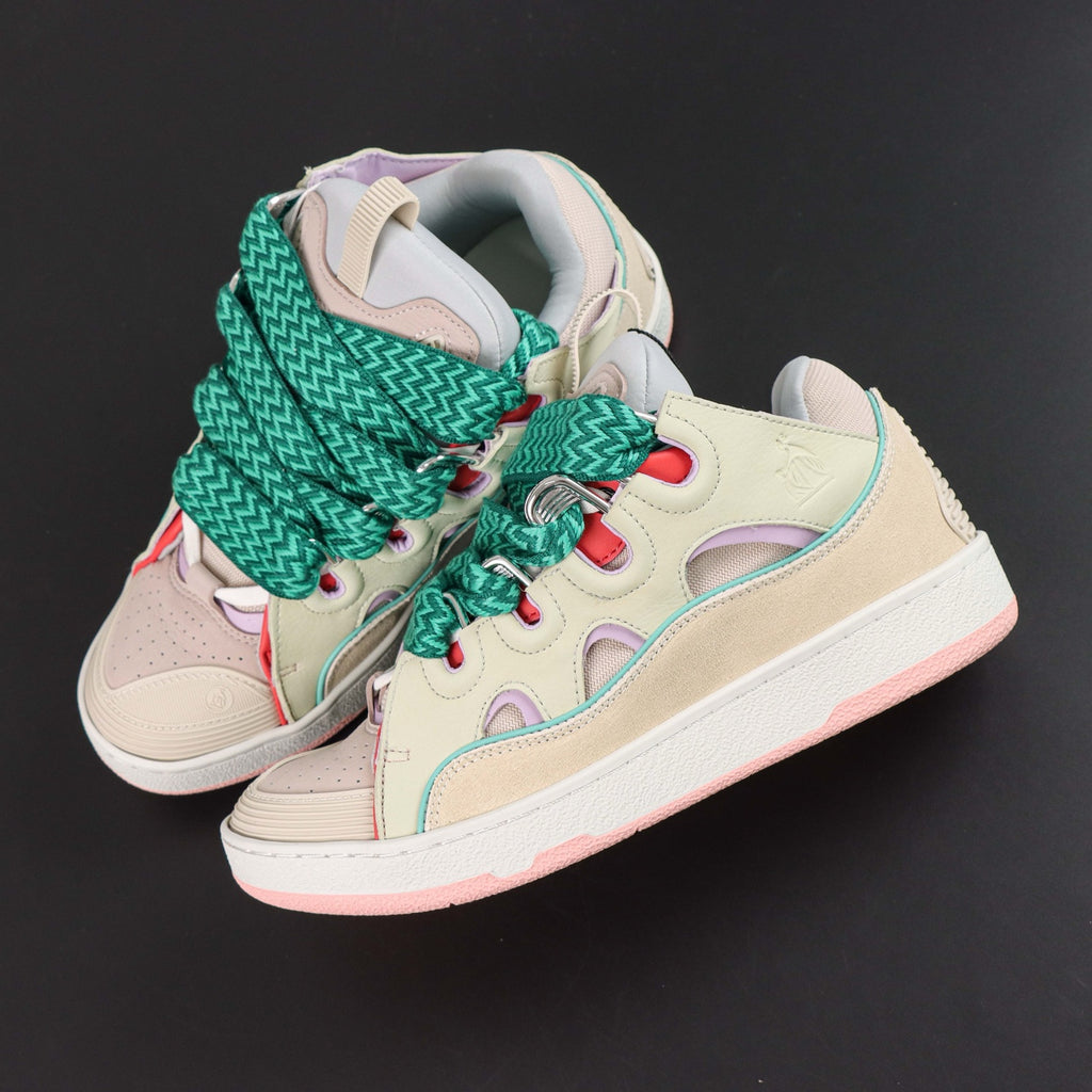 LANVIN CURB SNEAKER Beige Pink (Cream/Pink/Teal)